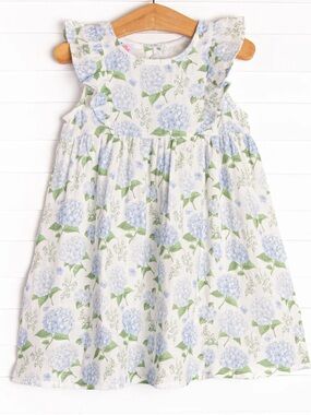 Stitchy Fish Blue Hydrangea Muslin Dress